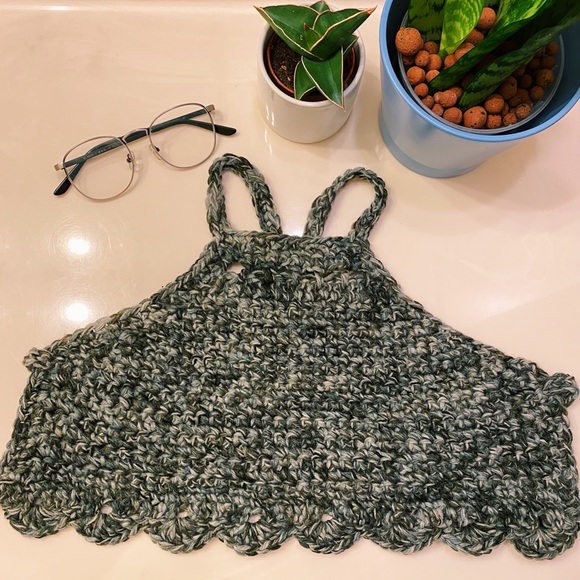 Marled Halter Crochet Bralette - Picture 2 of 2